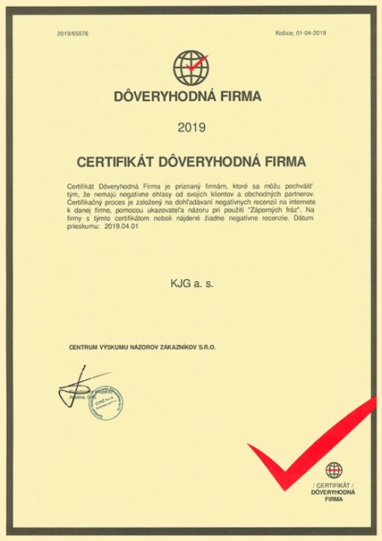 Důvěryhodná firma 2019