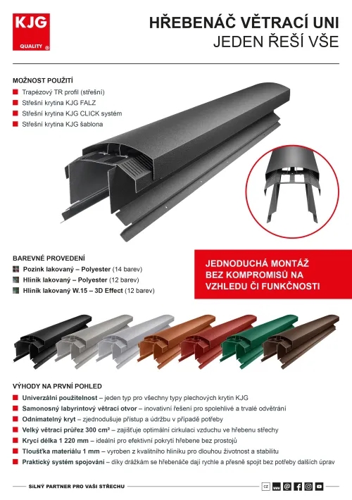 Hřebenáč větrací UNI