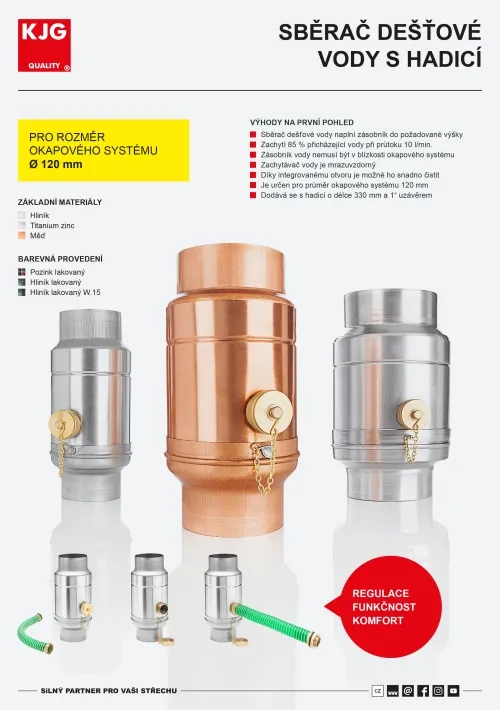 Sběrač dešťové vody s hadicí