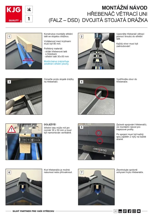 Hřebenáč větrací UNI (FALZ – DSD)