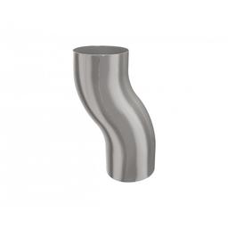 Koleno soklové  - Hliník lakovaný  - Bílo hliníková tmavá  -  Obrázek 1