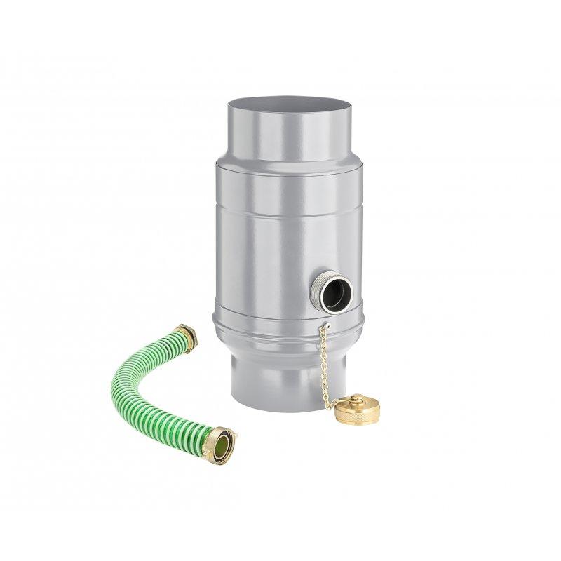 Sběrač dešťové vody s hadicí - Hliník – Natur - Pozink lakovaný – Bílo hliníková - Obrázek