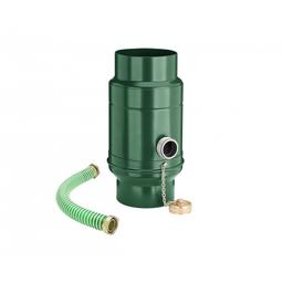 Sběrač dešťové vody s hadicí  - Hliník – Natur  - Pozink lakovaný – Mechově zelená  -  Obrázek 1