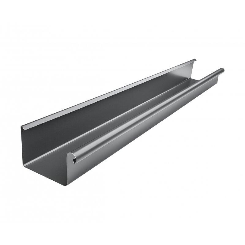 Žlab hranatý  [s=0,55]  - Pozink lakovaný  - Antracit  -  Obrázek