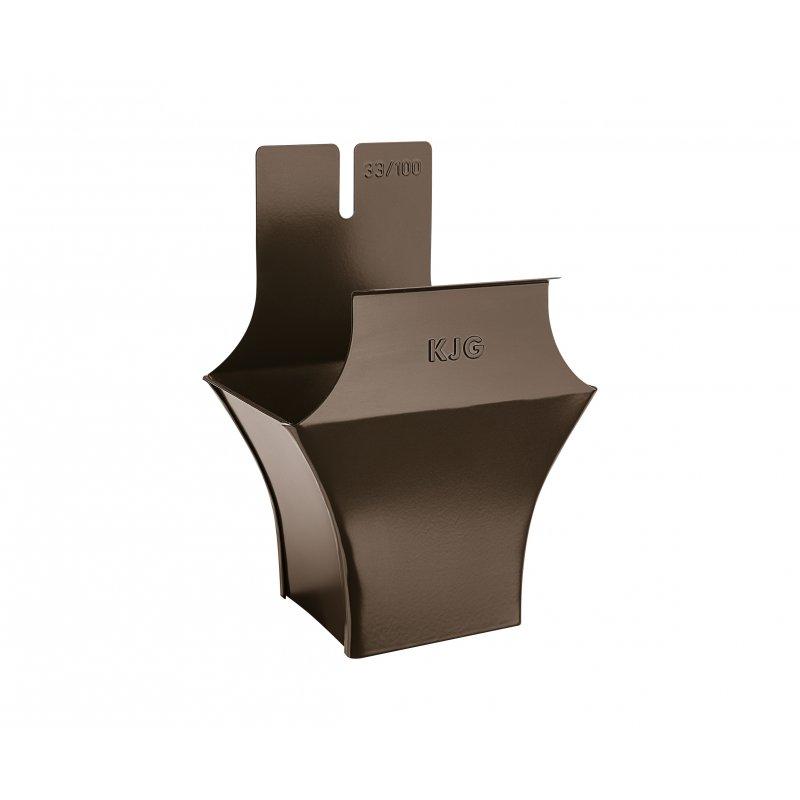 Kotlík žlabový hranatý  - Pozink lakovaný  - Testa di Moro  -  Obrázek