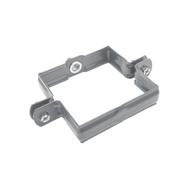 Svodová objímka hranatá M10  - Pozink lakovaný  - Prachově šedá  -  Obrázek