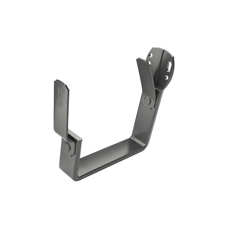 Žlabový hák hranatý čelní  - Hliník lakovaný  - Antracit  -  Obrázek