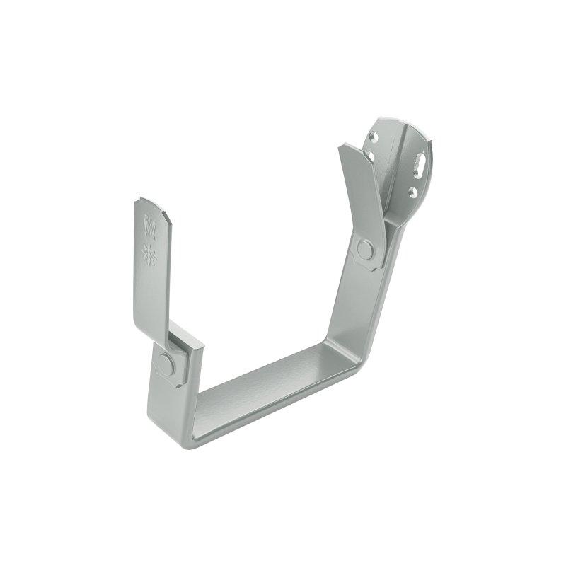 Žlabový hák hranatý čelní  - Hliník lakovaný  - Zinkově šedá  -  Obrázek