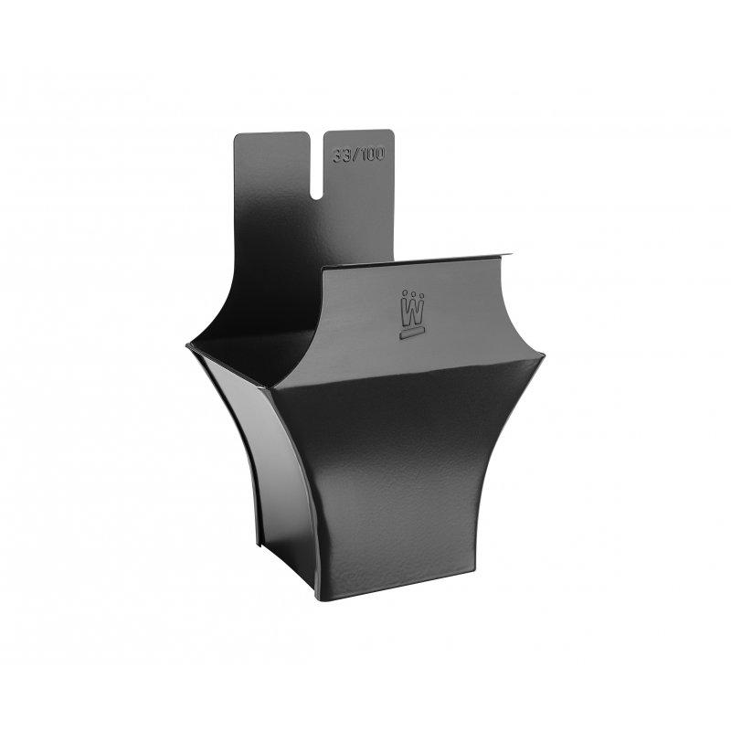 Kotlík žlabový hranatý  - Hliník lakovaný  - Intenzivní černá  -  Obrázek