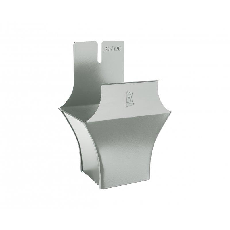 Kotlík žlabový hranatý  - Hliník lakovaný  - Zinkově šedá  -  Obrázek