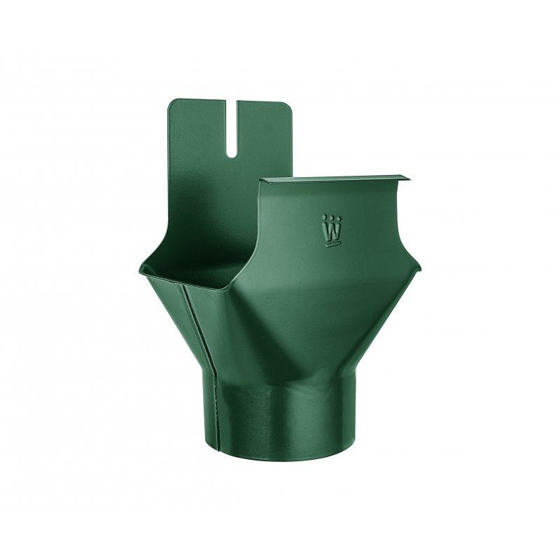 Kotlík žlabový hranatý/půlkruhový  - Hliník lakovaný  - Mechově zelená  -  Obrázek