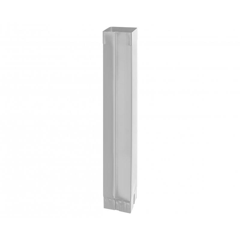 Svodová roura hranatá  [s=0,70]  - Hliník lakovaný  - Bílo hliníková  -  Obrázek