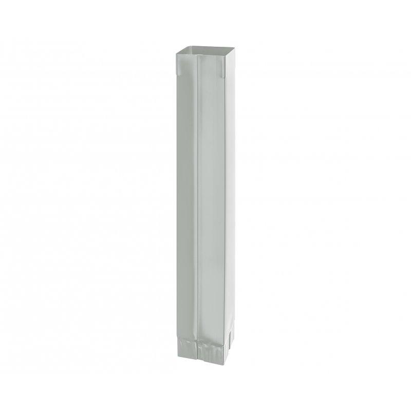 Svodová roura hranatá  [s=0,70]  - Hliník lakovaný  - Zinkově šedá  -  Obrázek