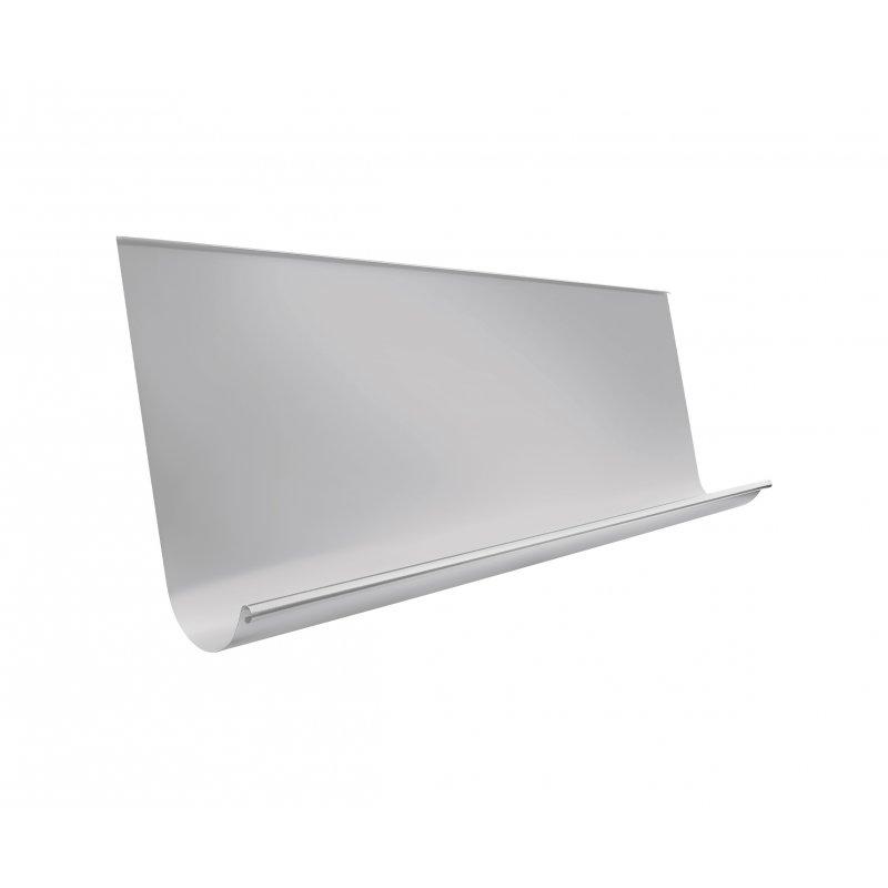 Žlab nástřešní  [s=0,55]  - Pozink lakovaný  - Bílo hliníková  -  Obrázek