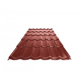 Střešní krytina UNI 1  - Pozink lakovaný  - Ocelově červená  -  Obrázek 1