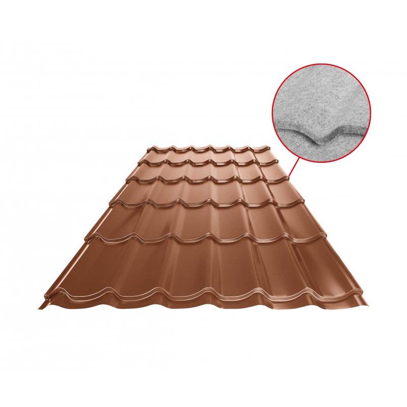 Střešní krytina UNI 1 SQ (sound – aqua)  - Pozink lakovaný  - Měděno hnědá  -  Obrázek