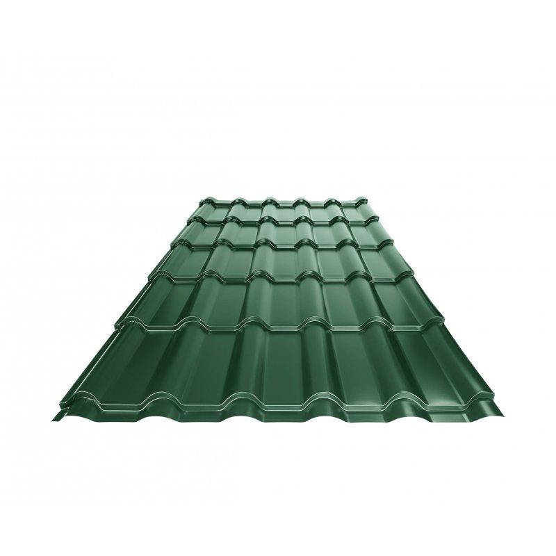 Střešní krytina UNI 2  - Pozink lakovaný  - Mechově zelená  -  Obrázek