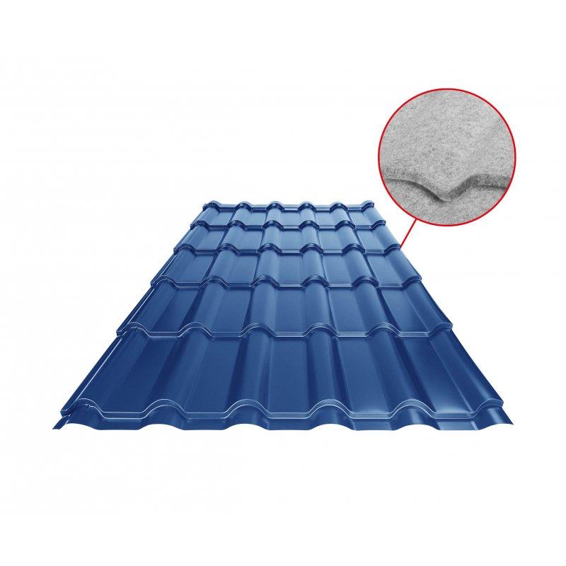 Střešní krytina UNI 2 SQ (sound – aqua)  - Pozink lakovaný  - Modrá tmavá  -  Obrázek