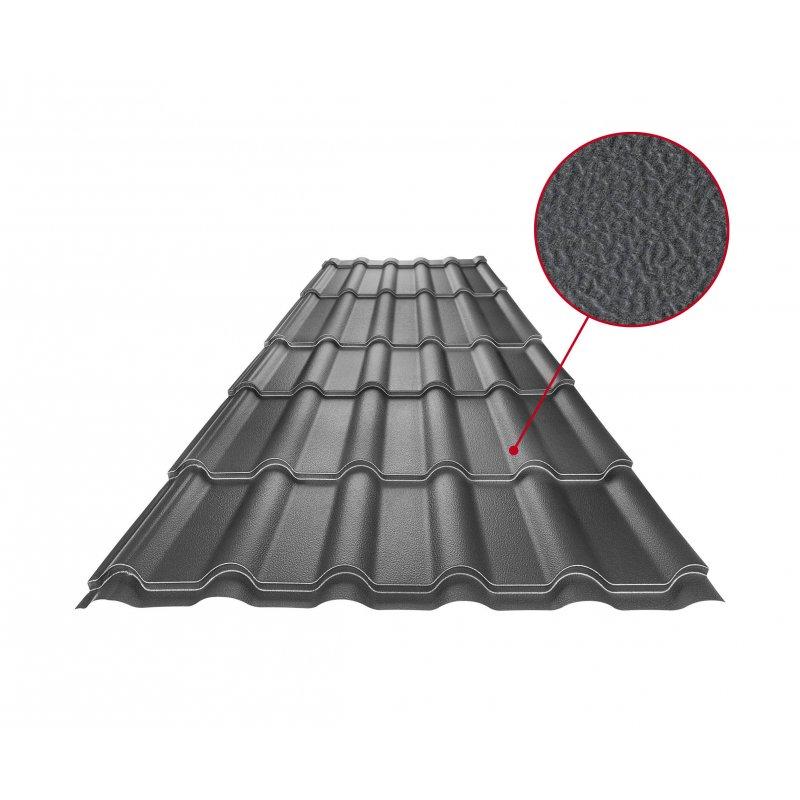 Střešní krytina UNI 2  - Pozink lakovaný
MATT STUCCO  - Antracit MATT STUCCO  -  Obrázek