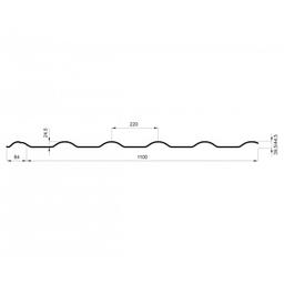 Střešní krytina UNI 2 standard  - Pozink lakovaný
MARCEGAGLIA  - Měděno hnědá  -  Obrázek 2