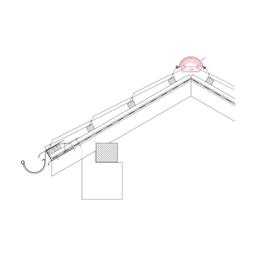 Ukončení hřebenáče čelní  - Pozink lakovaný
MATT  - Měděno hnědá MATT  -  Obrázek 2