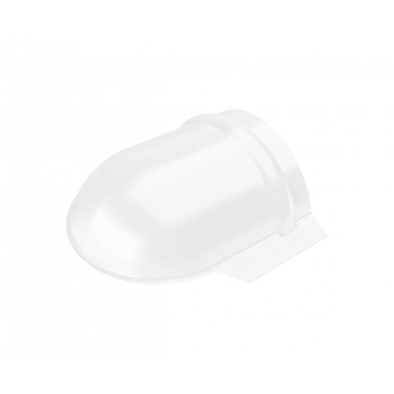 Ukončení hřebenáče oblé  - Pozink lakovaný  - Šedo bílá  -  Obrázek