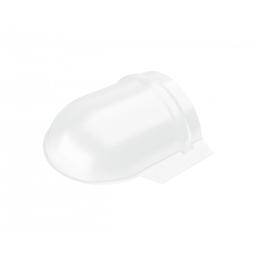 Ukončení hřebenáče oblé  - Pozink lakovaný  - Šedo bílá  -  Obrázek 1