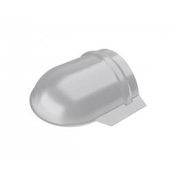 Ukončení hřebenáče oblé  - Pozink lakovaný  - Bílo hliníková  -  Obrázek 1