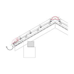 Ukončení hřebenáče oblé  - Pozink lakovaný  - Bílo hliníková  -  Obrázek 2