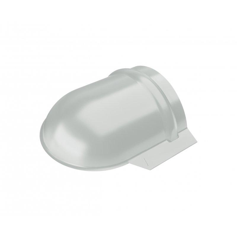 Ukončení hřebenáče oblé  - Pozink lakovaný  - Lehce šedá  -  Obrázek