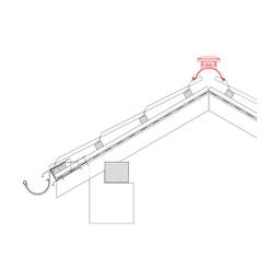 Hřebenáč větrací  - Pozink lakovaný  - Ocelově červená  -  Obrázek 2