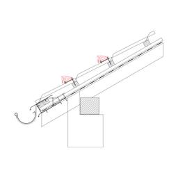 Zachytávač sněhu obloukový  - Pozink lakovaný  - Bílo hliníková tmavá  -  Obrázek 2