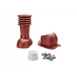 Komínové střešní odvětrání UNI 2 Ø 150 mm  - PVC  - Ocelově červená  -  Obrázek 1