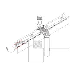 Okapový plech  - Pozink lakovaný  - Ocelově červená  -  Obrázek 2