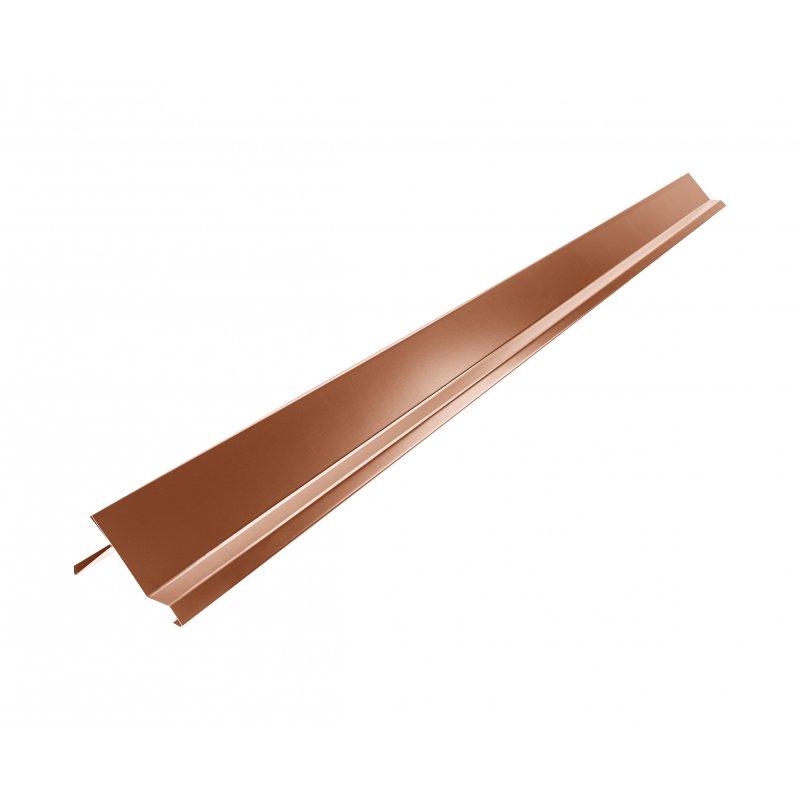 Střešní krajové lemování - Pozink lakovaný - Měděno hnědá - Obrázek