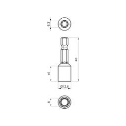 Nástavec s magnetem  - Ocel  -  Obrázek 2