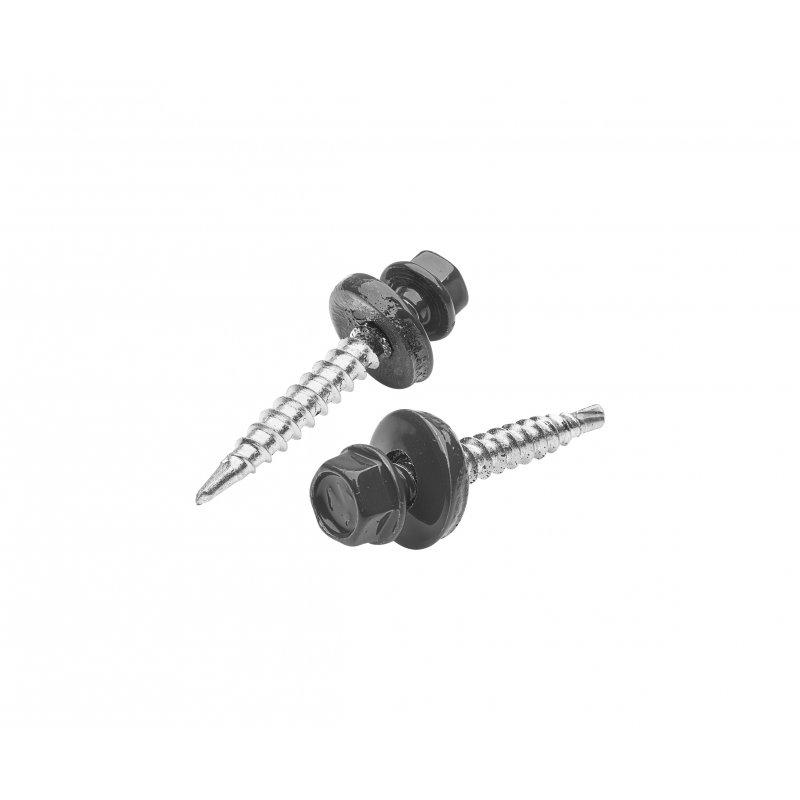 Pozinkovaný šroub farmářský  - Pozink lakovaný  - Antracit  -  Obrázek