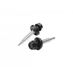 Pozinkovaný šroub farmářský  - Pozink lakovaný  - Intenzivní černá  -  Obrázek 1