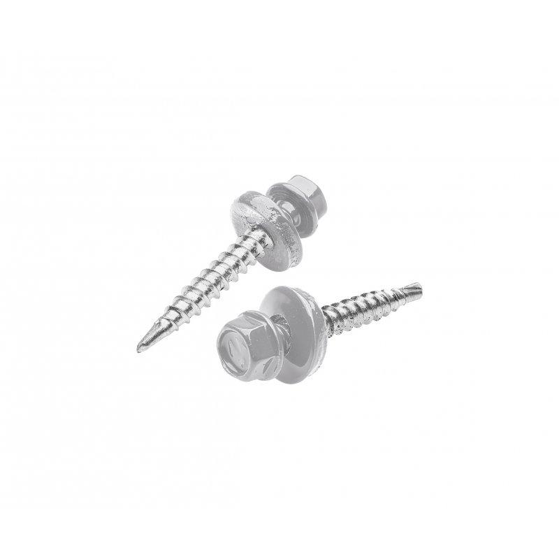 Pozinkovaný šroub farmářský  - Pozink lakovaný  - Bílo hliníková  -  Obrázek