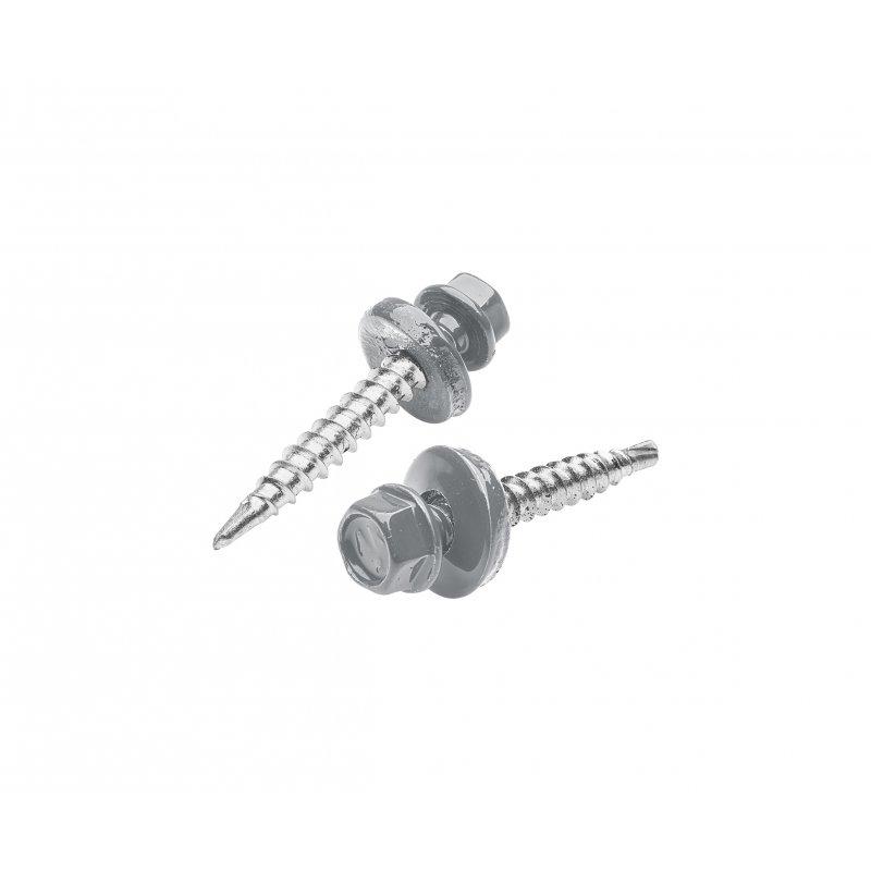 Pozinkovaný šroub farmářská  - Pozink lakovaný  - Prachově šedá  -  Obrázek