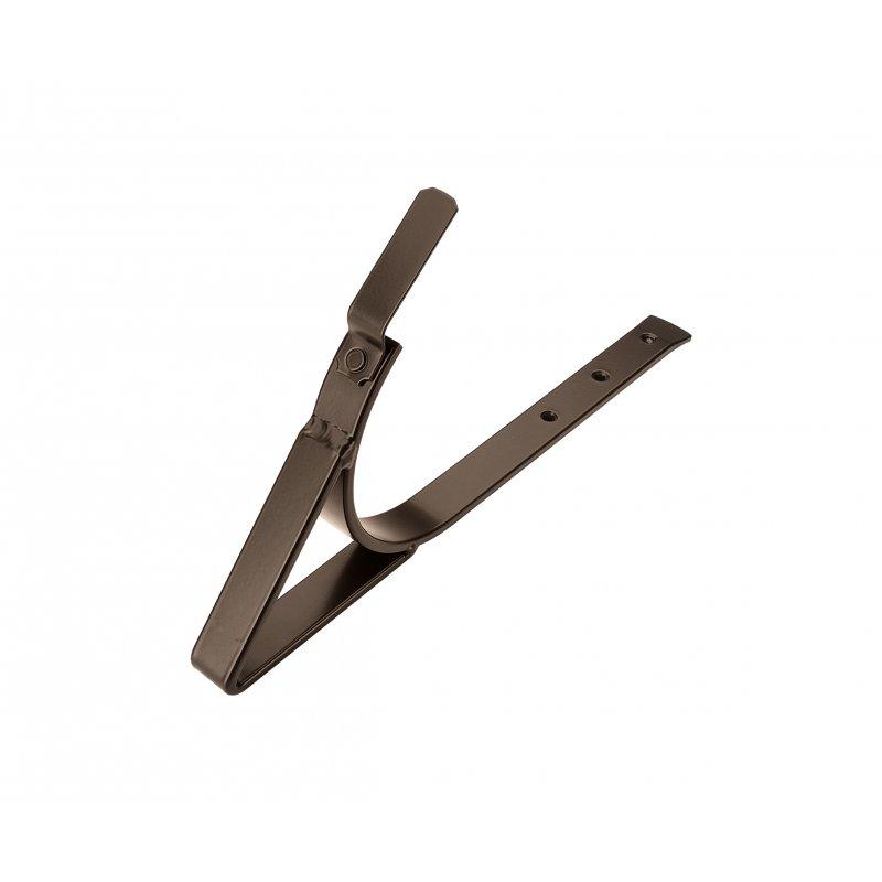 Hák žlabový nástřěšní  - Pozink lakovaný  - Testa di Moro  -  Obrázek