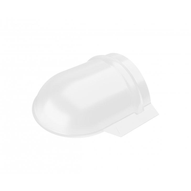 Ukončení hřebenáče oblé  - Hliník lakovaný  - Bílá  -  Obrázek