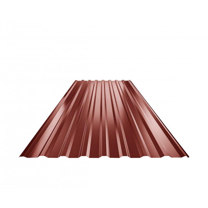 Trapéz střešní TR 18A  - Pozink lakovaný  - Ocelově červená  -  Obrázek