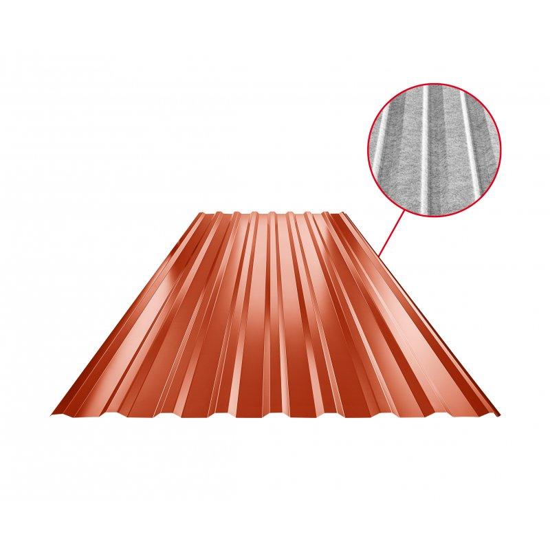 Trapéz střešní TR 18A SQ (sound – aqua)  - Pozink lakovaný  - Rally červená  -  Obrázek