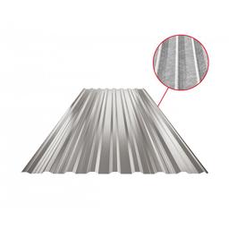 Trapéz střešní s prolisem TR 18A+ SQ (sound – aqua)  - Pozink lakovaný  - Bílo hliníková tmavá  -  Obrázek 1