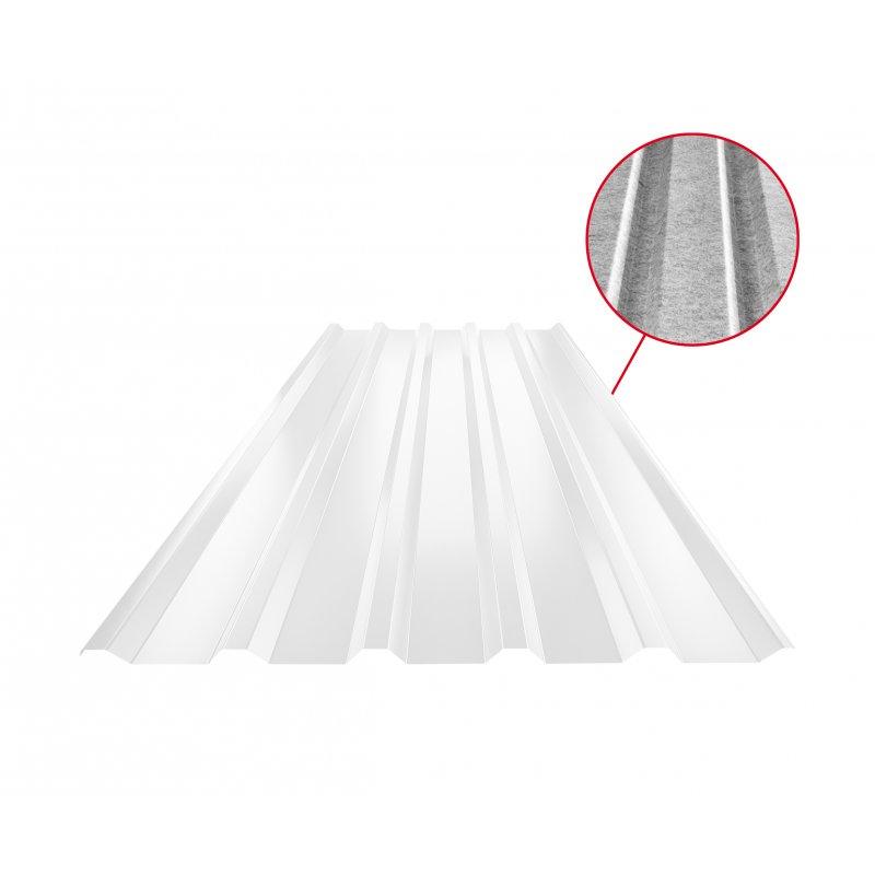 Trapéz střešní TR 35A SQ (sound – aqua)  - Pozink lakovaný  - Šedo bílá  -  Obrázek