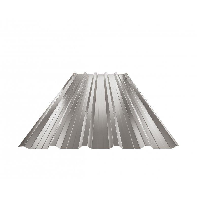 Trapéz střešní s prolisem TR 35A+  - Pozink lakovaný  - Bílo hliníková tmavá  -  Obrázek