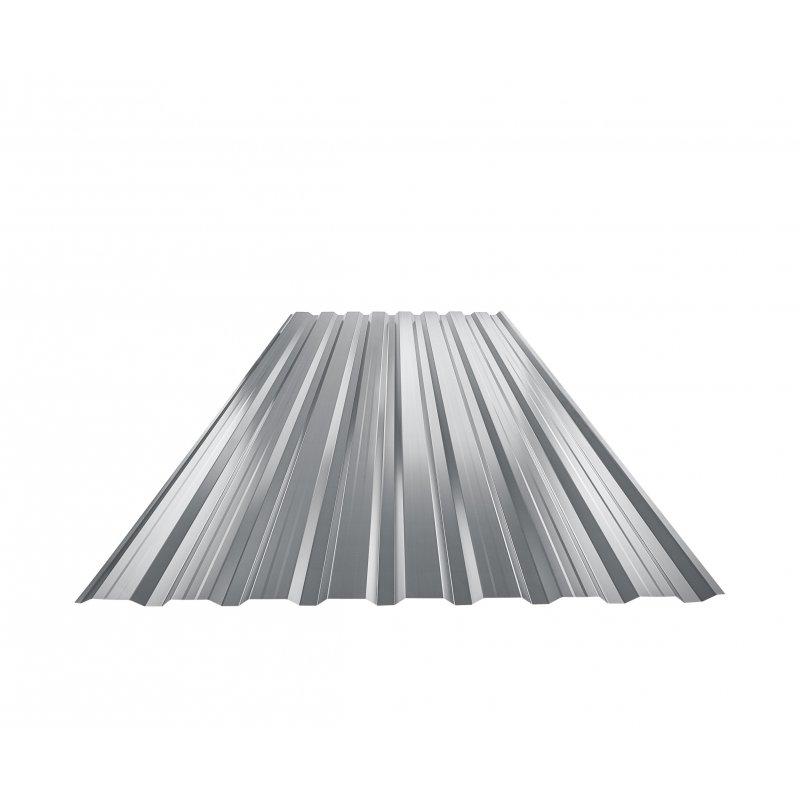 Trapéz fasádní s prolisem TR 18B+  - Pozink lakovaný  - Prachově šedá  -  Obrázek