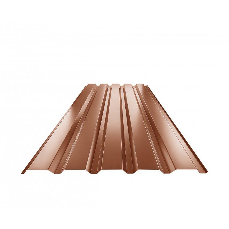 Trapéz fasádní TR 35B  - Pozink lakovaný  - Měděno hnědá  -  Obrázek