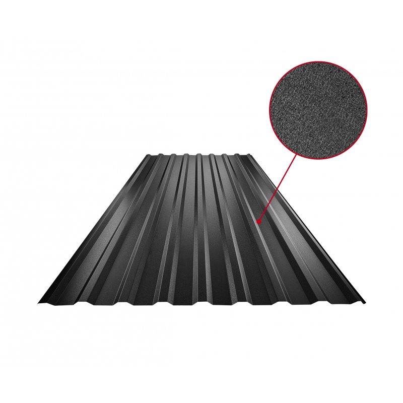 Trapéz střešní TR 18A  - Pozink lakovaný
MATT  - Intenzivní černá MATT  -  Obrázek